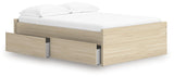 Onita Natural Full Platform Bed with 2 Side Storage