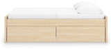 Onita Natural Full Platform Bed with 2 Side Storage