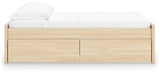Onita Natural Full Platform Bed with 2 Side Storage
