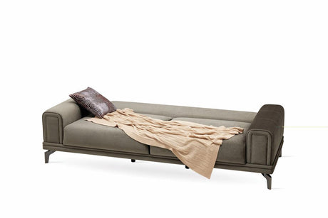 Evora Khaki Green 3-Seater Sofa Bed - Ella Furniture