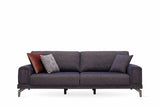Evora Blue Gray 3-Seater Sofa Bed - Ella Furniture