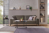Evora Khaki Green 3-Seater Sofa Bed - Ella Furniture