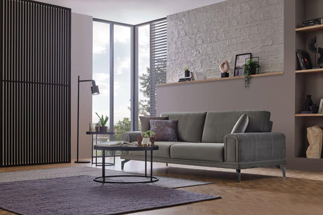 Evora Khaki Green 3-Seater Sofa Bed - Ella Furniture