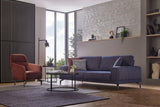 Evora Blue Gray 3-Seater Sofa Bed - Ella Furniture