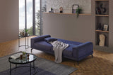 Evora Blue Gray 3-Seater Sofa Bed - Ella Furniture