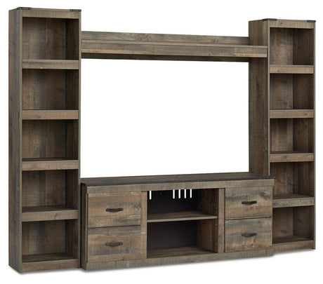 Trinell Brown 4-Piece Entertainment Center EW0446W7 - Ella Furniture