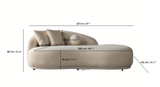 Bonita Ivory Boucle Sofa Chaise 87" view 12