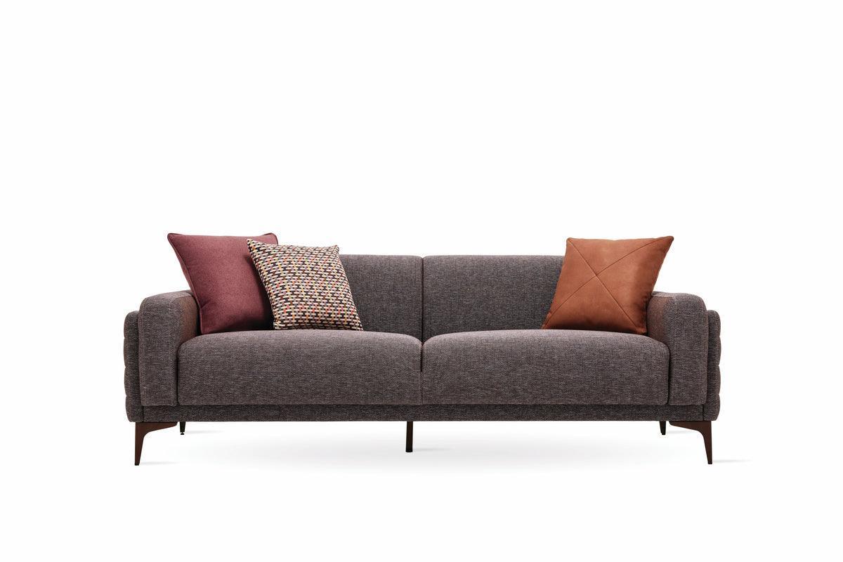 Fortuna Brown 2.5 -Seater Sofa - Ella Furniture