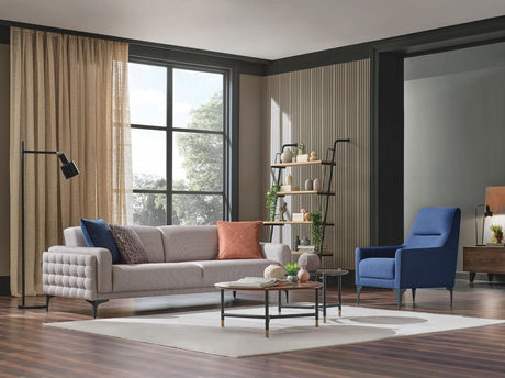 Fortuna Navy Blue Armchair - Ella Furniture