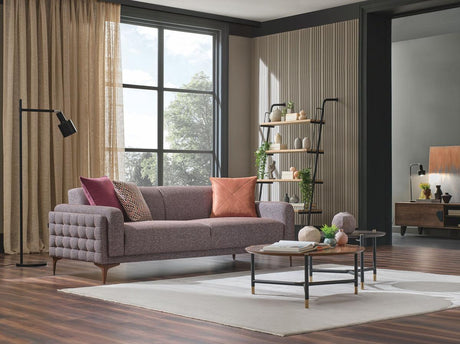 Fortuna Brown 2.5 -Seater Sofa - Ella Furniture