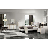 Fiocco Beige Upholstered Italian Bedroom Set