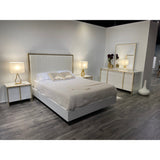 Fiocco Beige Upholstered Italian Bedroom Set