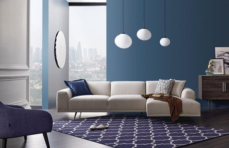 Giorno Ecru L Corner Sofa - Right Hand Facing - Ella Furniture