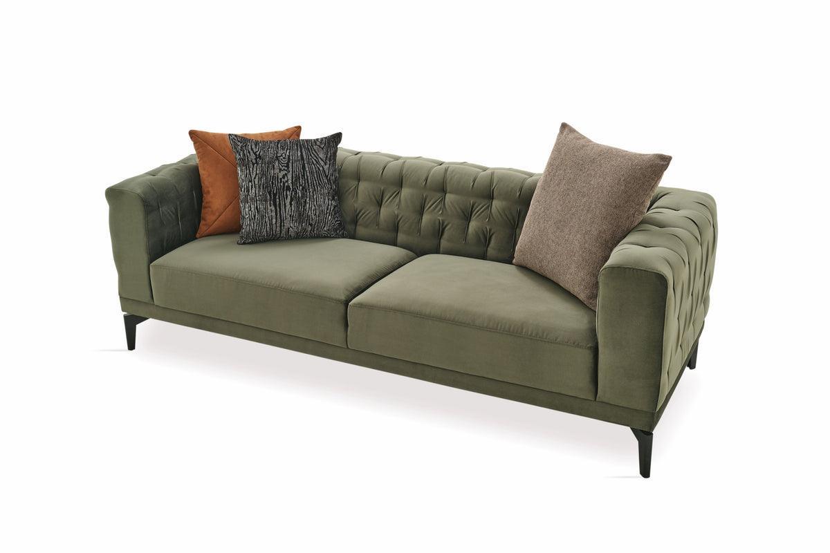 Dorian Green 3-Seater Sofa - Ella Furniture