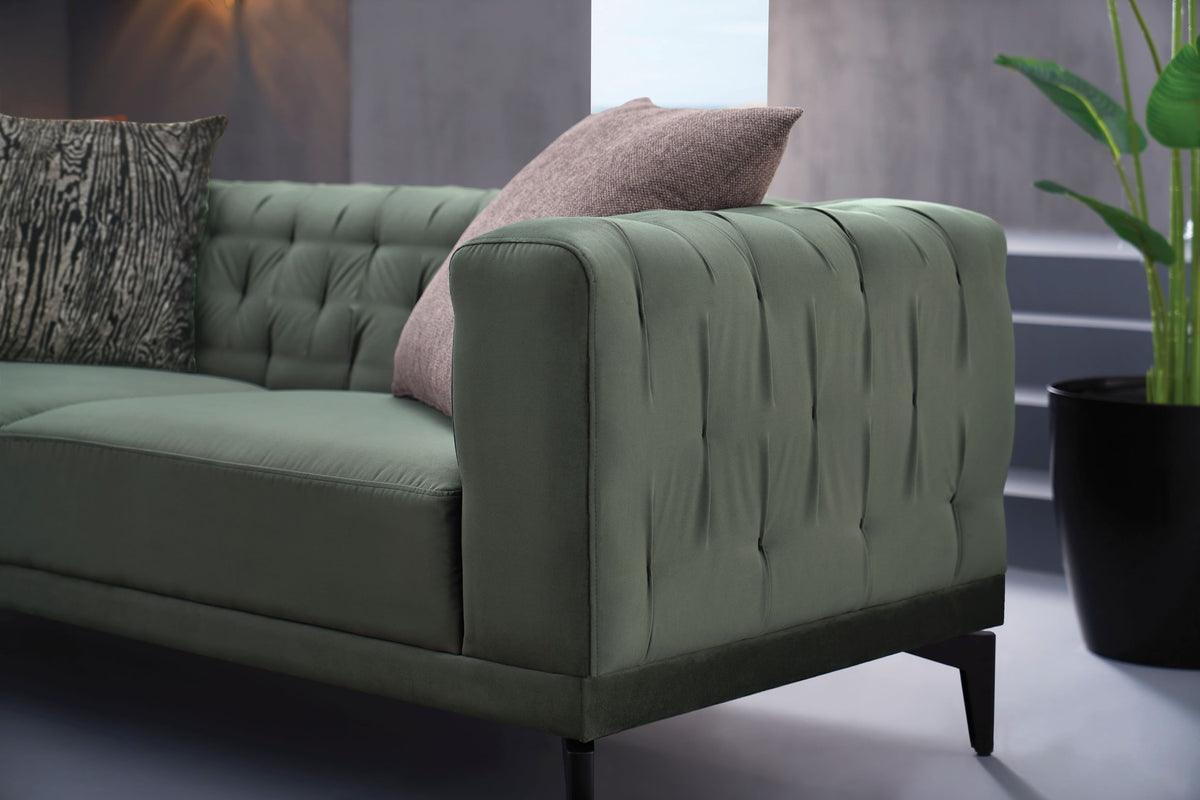 Dorian Green 3-Seater Sofa - Ella Furniture