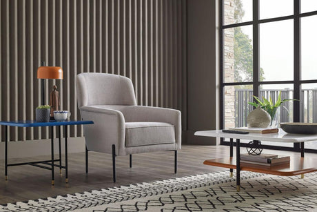 Dante Light Gray Armchair - Ella Furniture