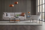 Dante Light Gray Armchair - Ella Furniture