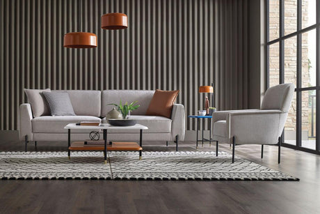 Dante Light Gray 3-Seater Sofa - Ella Furniture