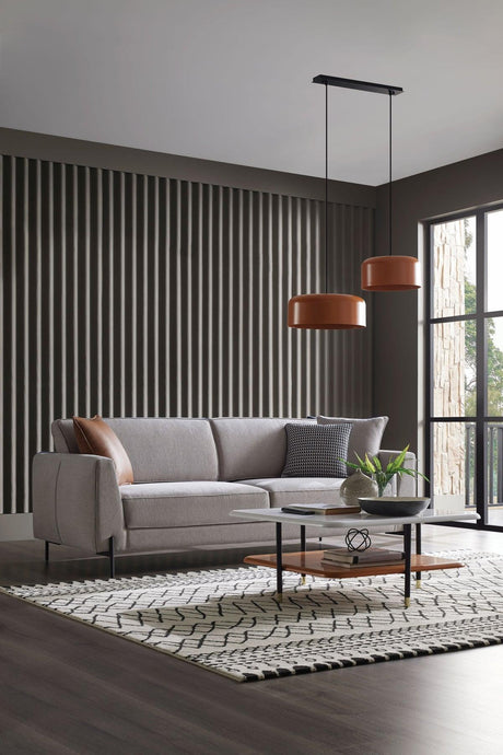 Dante Light Gray 3-Seater Sofa - Ella Furniture