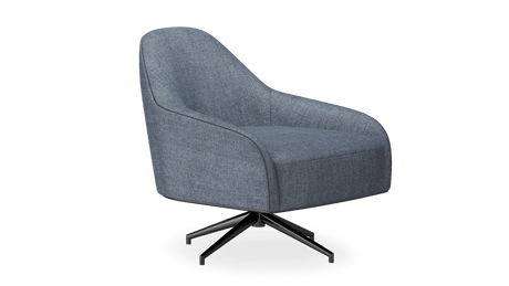 Giorno Blue Swivel Armchair - Ella Furniture