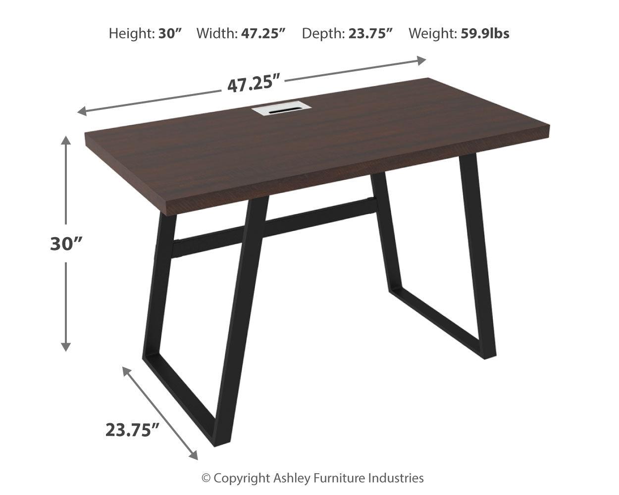 Camiburg Warm Brown 47" Home Office Desk - Ella Furniture