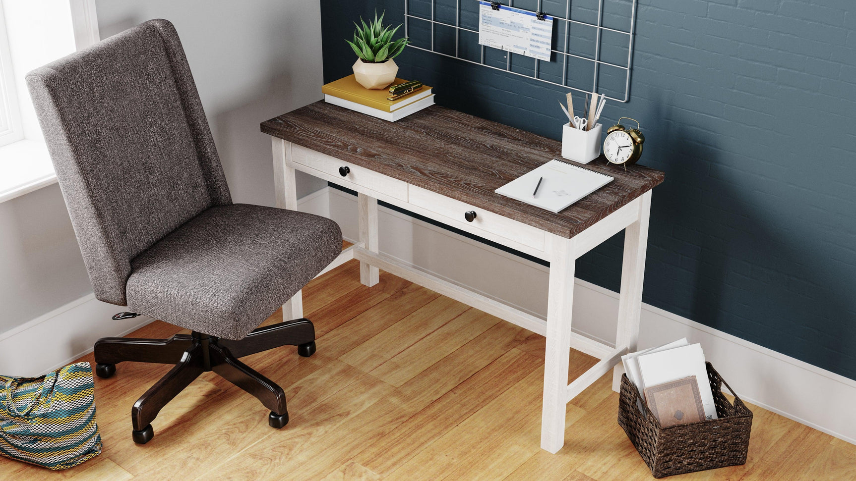 Dorrinson Two-tone 47" Home Office Desk H287-14 - Ella Furniture