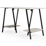 Bayflynn White/Black Home Office Desk H288-27 - Ella Furniture