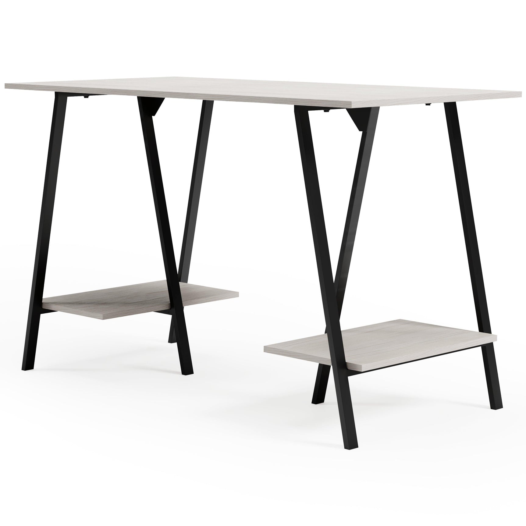 Bayflynn White/Black Home Office Desk H288-27 - Ella Furniture