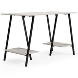 Bayflynn White/Black Home Office Desk H288-27 - Ella Furniture