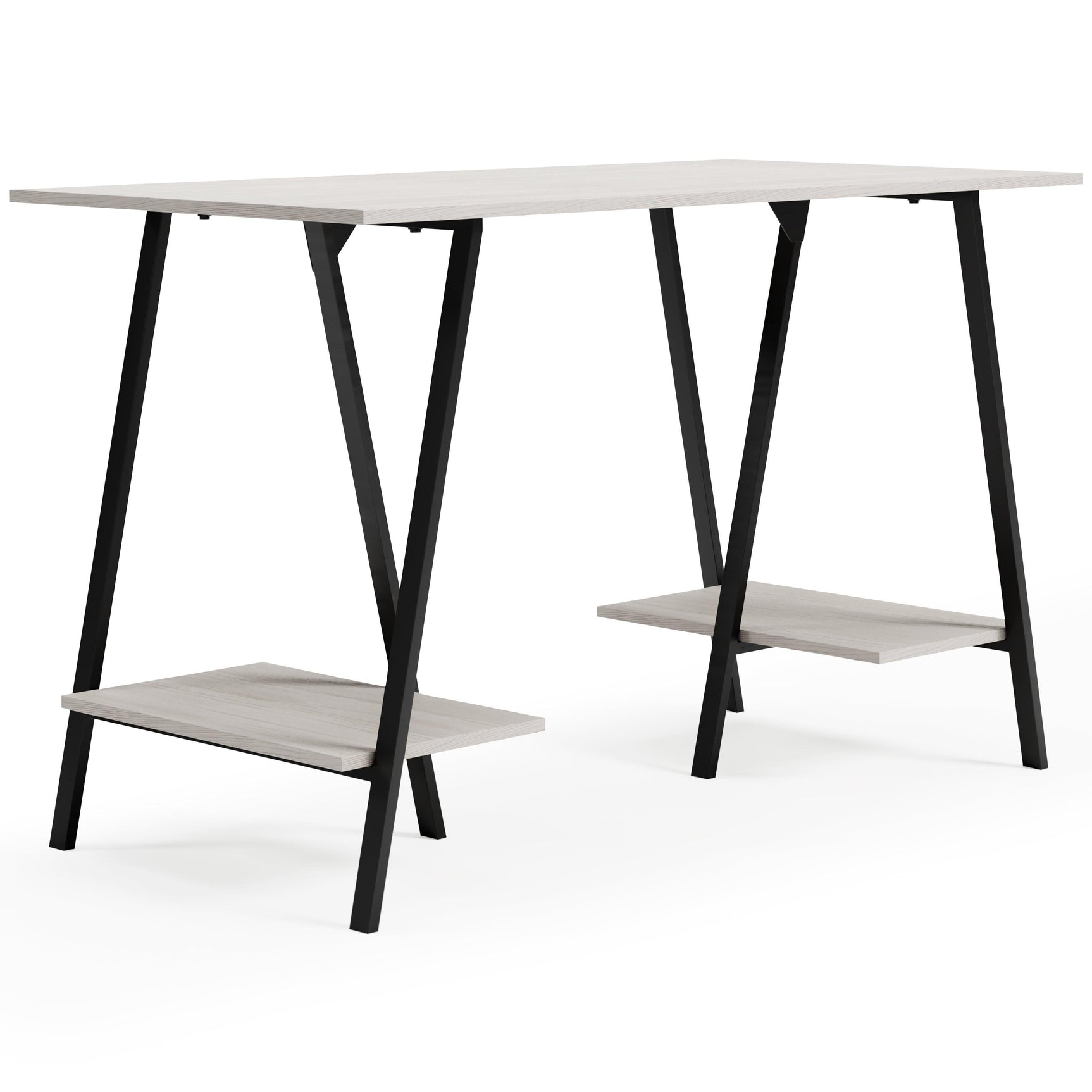 Bayflynn White/Black Home Office Desk H288-27 - Ella Furniture