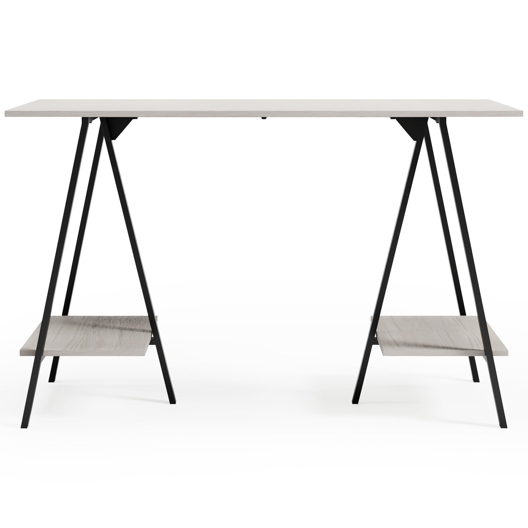 Bayflynn White/Black Home Office Desk H288-27 - Ella Furniture