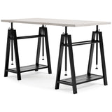 Bayflynn White/Black Home Office Desk H288-44 - Ella Furniture