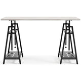 Bayflynn White/Black Home Office Desk H288-44 - Ella Furniture