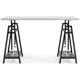 Bayflynn White/Black Home Office Desk H288-44 - Ella Furniture