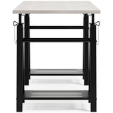 Bayflynn White/Black Home Office Desk H288-44 - Ella Furniture