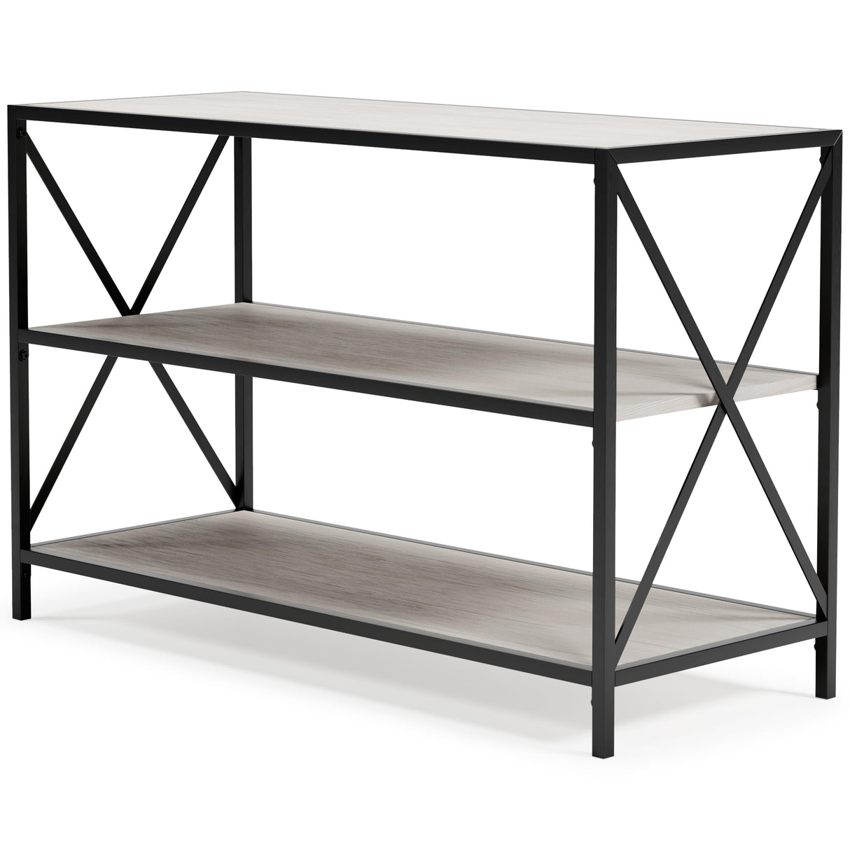 Bayflynn White/Black Bookcase H288-60 - Ella Furniture