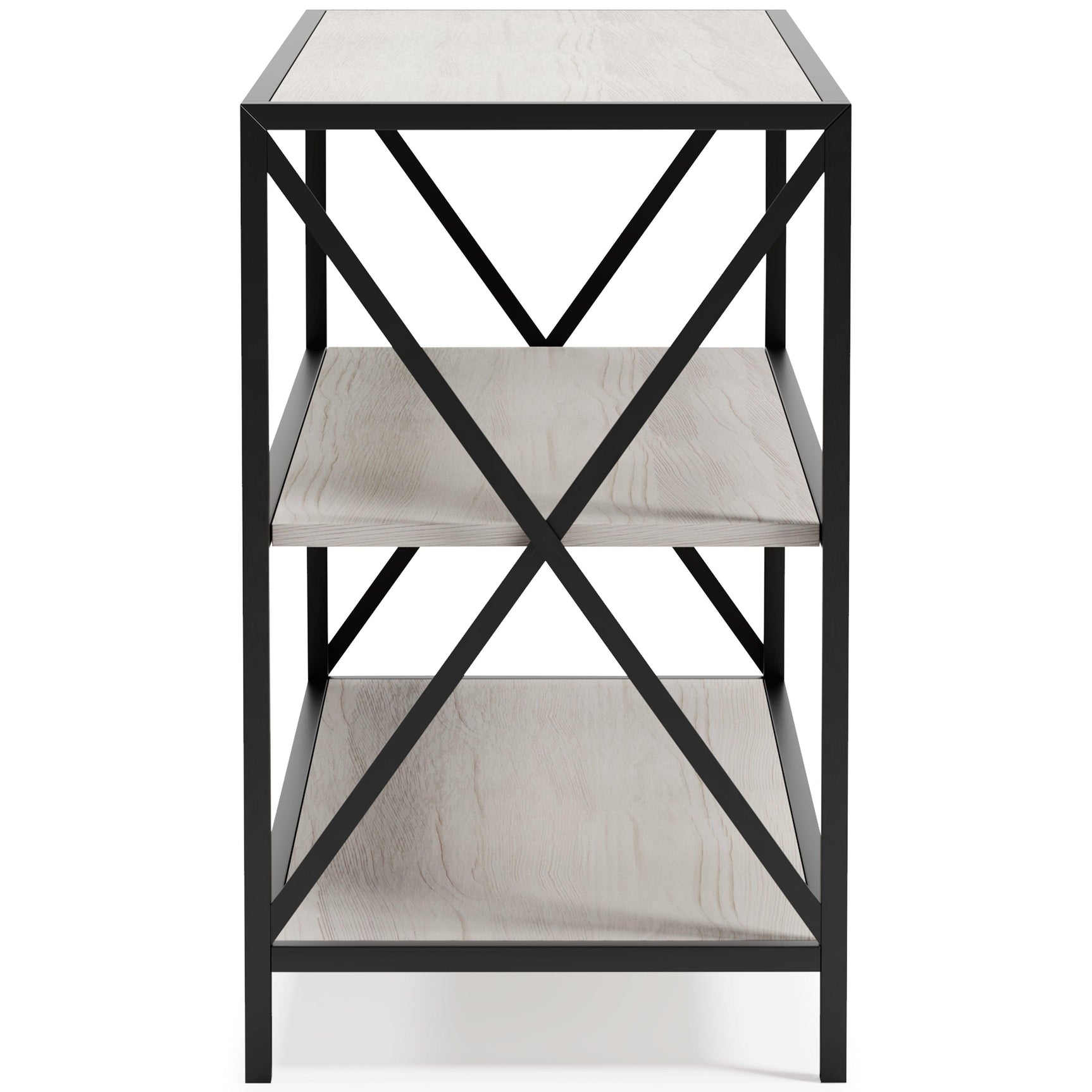 Bayflynn White/Black Bookcase H288-60 - Ella Furniture