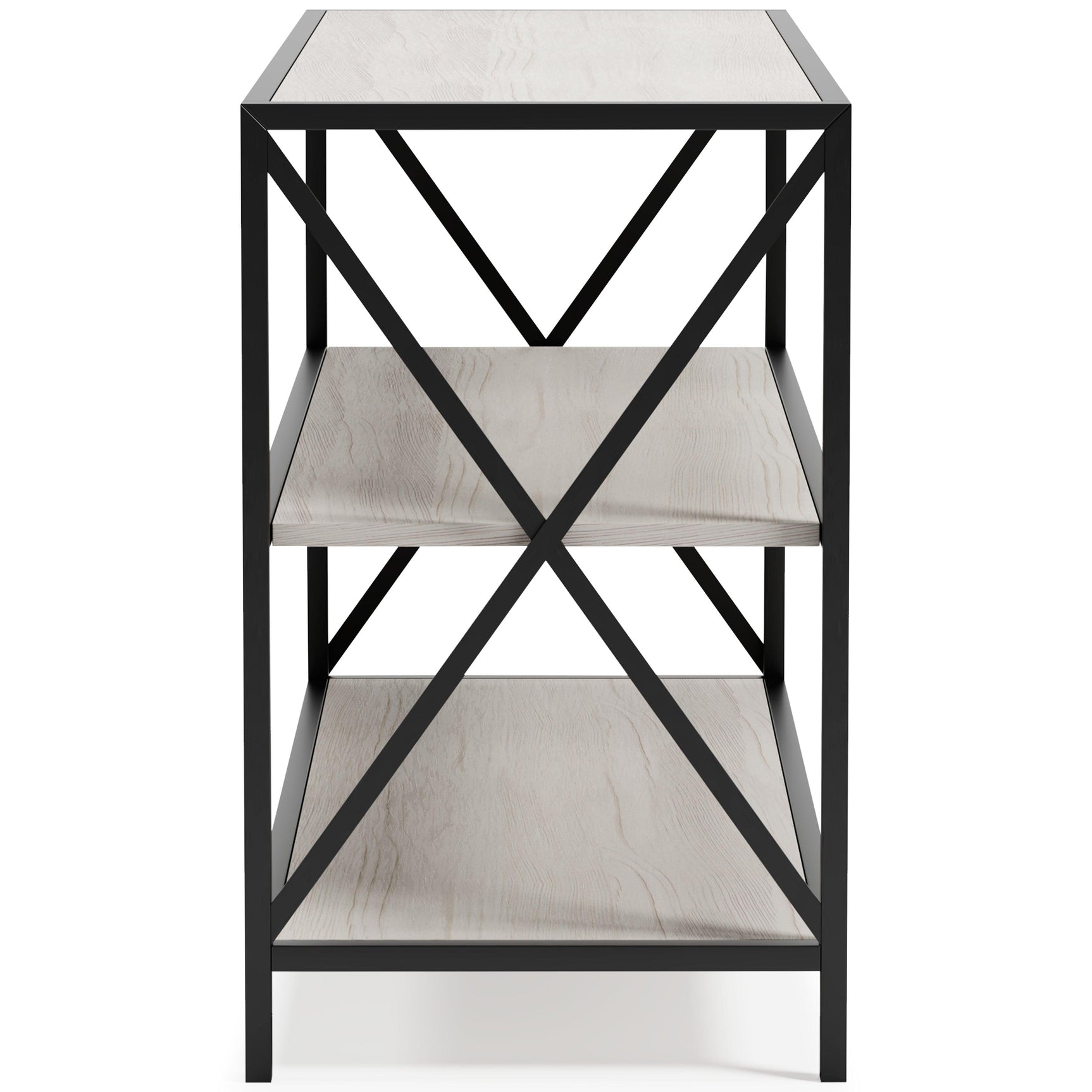 Bayflynn White/Black Bookcase H288-60 - Ella Furniture