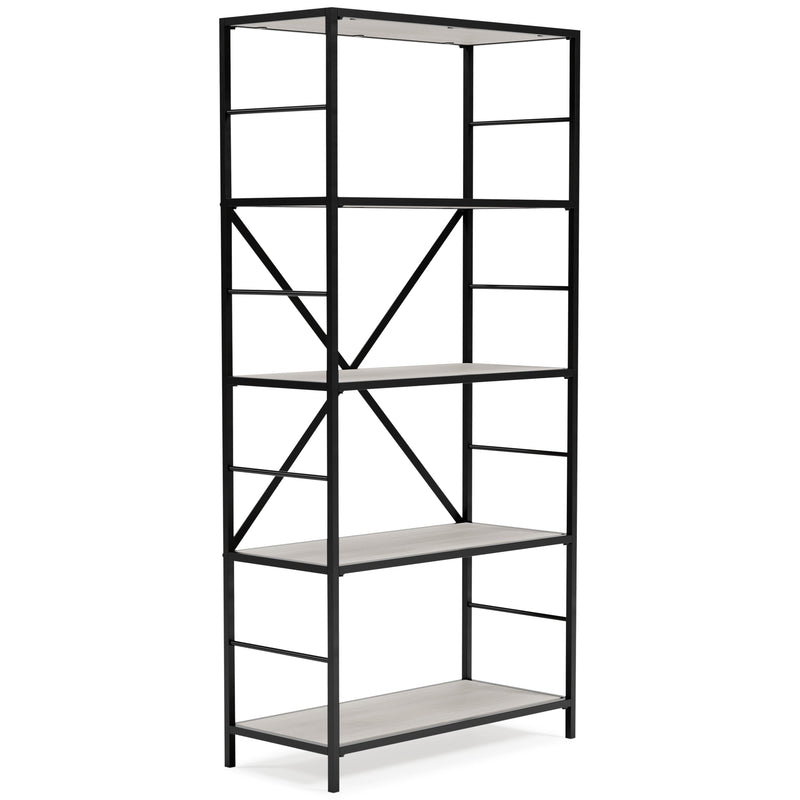 Bayflynn White/Black Bookcase H288-70 - Ella Furniture
