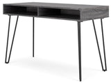 Strumford Charcoal/black Home Office Desk - Ella Furniture