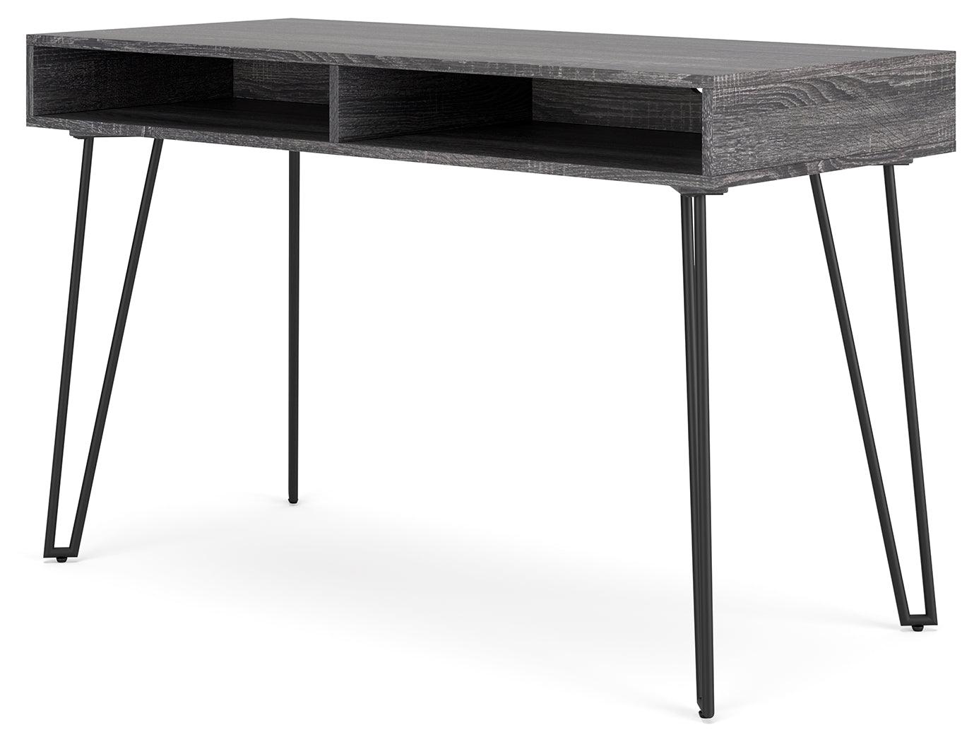 Strumford Charcoal/black Home Office Desk - Ella Furniture