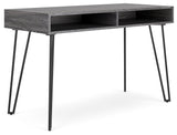 Strumford Charcoal/black Home Office Desk - Ella Furniture