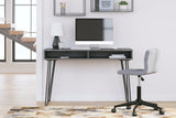 Strumford Charcoal/black Home Office Desk - Ella Furniture