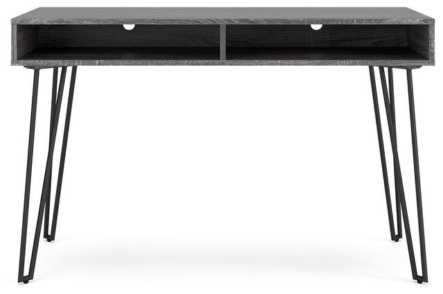 Strumford Charcoal/black Home Office Desk - Ella Furniture