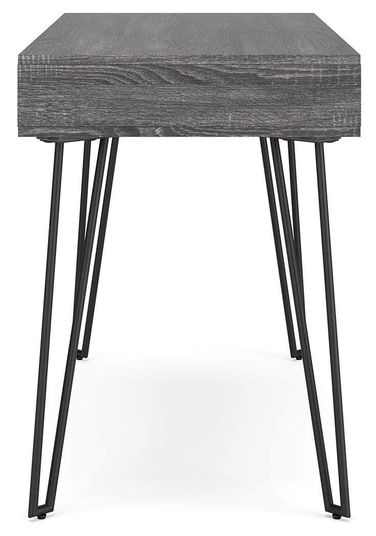 Strumford Charcoal/black Home Office Desk - Ella Furniture