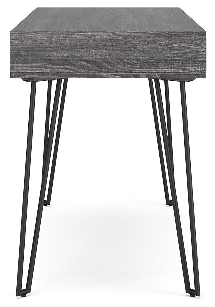 Strumford Charcoal/black Home Office Desk - Ella Furniture