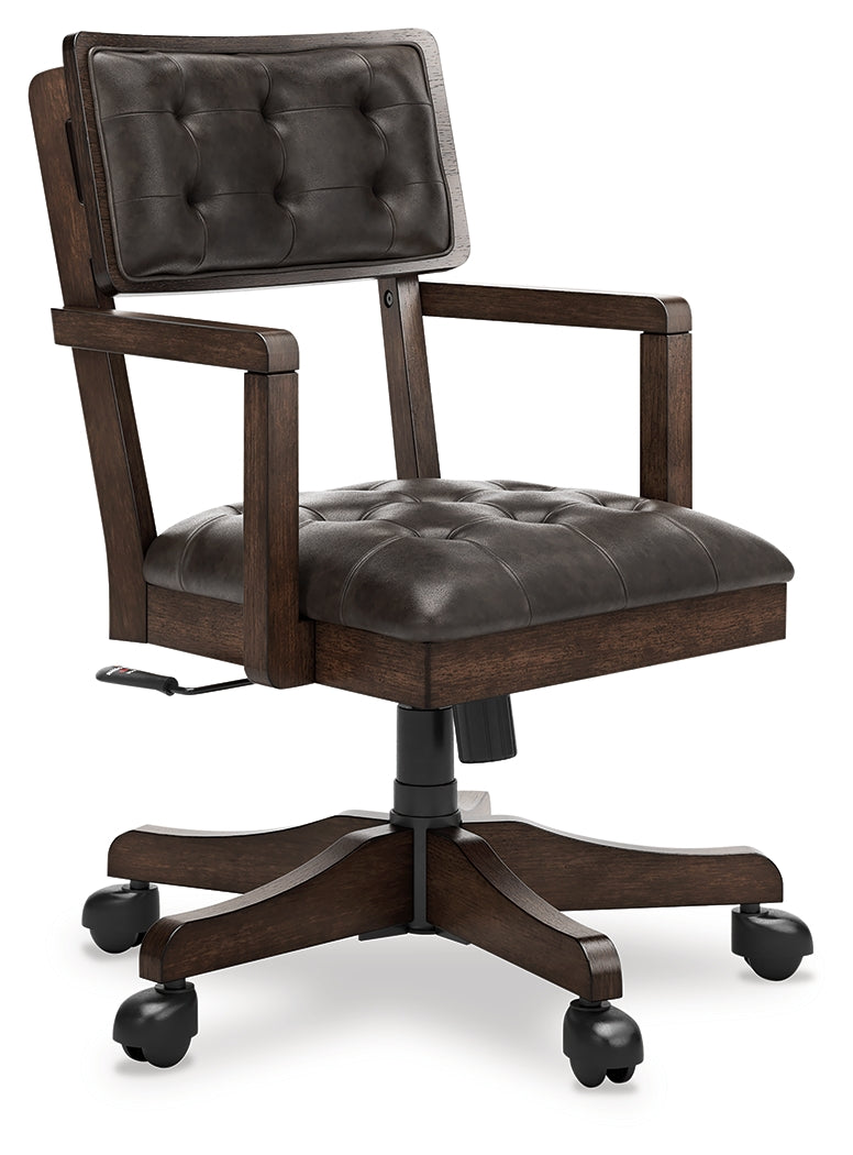 Breckington Dark Brown Home Office Desk Chair