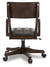 Breckington Dark Brown Home Office Desk with Chair