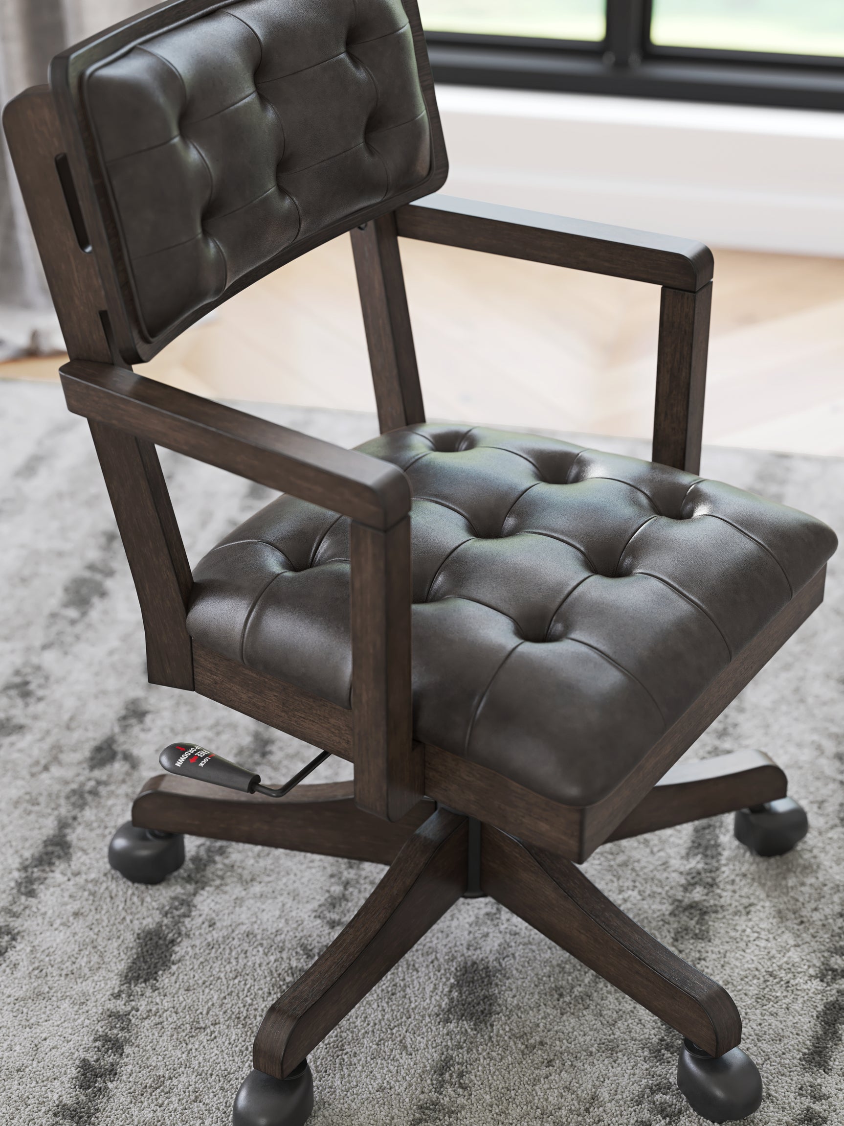 Breckington Dark Brown Home Office Desk Chair