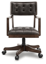 Breckington Dark Brown Home Office Desk with Chair